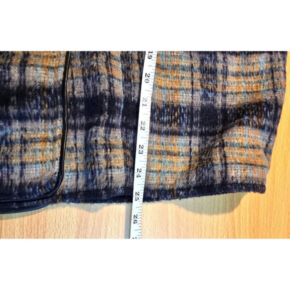 Andersen & Lauth Vest OS Pockets Plaid Sleeveless Mock Neck Snap Closure Casual - Picture 6 of 13